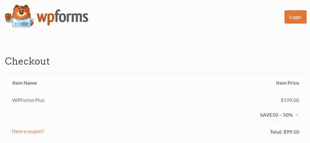 wpforms coupon code discount
